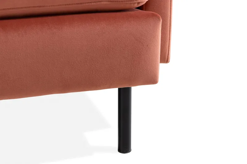 Teodin Hjørnesofa Fløyel - Rosa - Møbler - Sofaer - Hjørnesofaer