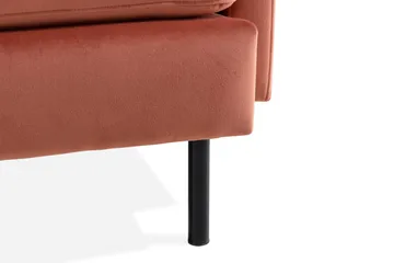 Teodin Hjørnesofa Fløyel - Rosa - Møbler - Sofaer - Hjørnesofaer