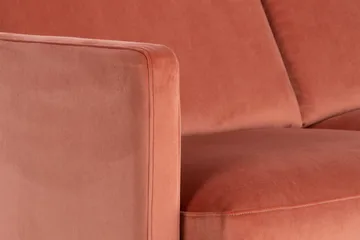 Teodin Hjørnesofa Fløyel - Rosa - Møbler - Sofaer - Hjørnesofaer