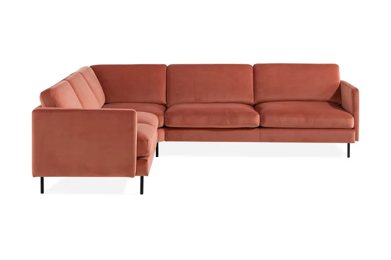 Teodin Hjørnesofa Fløyel, Rosa