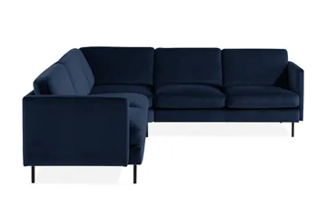 Teodin Hjørnesofa Large Fløyel - Blå - Møbler - Sofaer - Hjørnesofaer