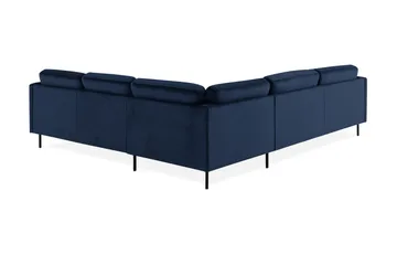 Teodin Hjørnesofa Large Fløyel - Blå - Møbler - Sofaer - Hjørnesofaer