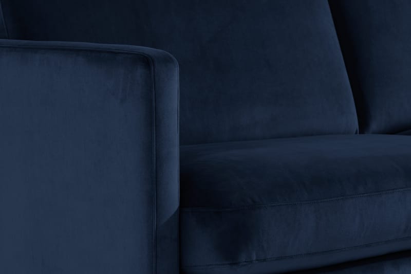 Teodin Hjørnesofa Large Fløyel - Blå - Møbler - Sofaer - Hjørnesofaer