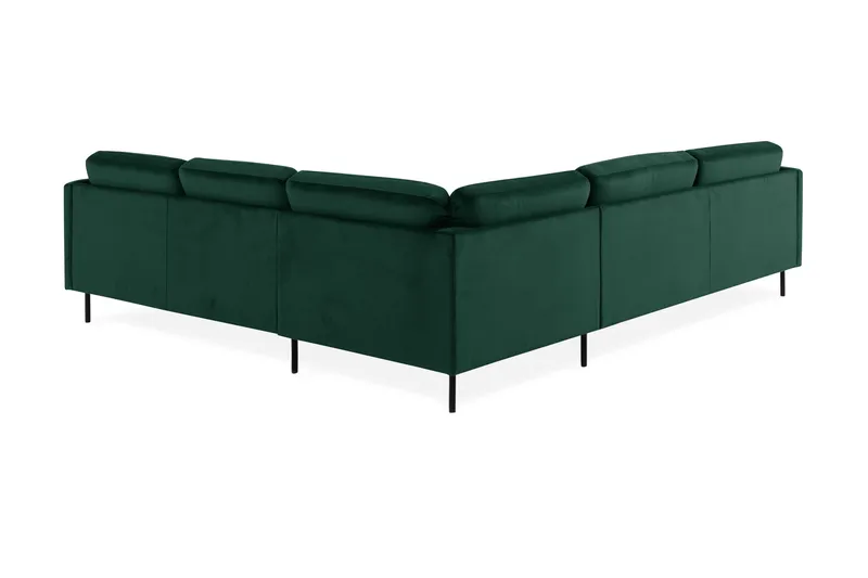 Teodin Hjørnesofa Large Fløyel - Grønn - Møbler - Sofaer - Hjørnesofaer