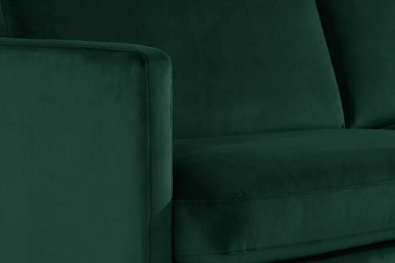 Teodin Hjørnesofa Large Fløyel - Grønn - Møbler - Sofaer - Hjørnesofaer