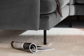 Teodin Hjørnesofa Large Fløyel - Lysegrå - Møbler - Sofaer - Hjørnesofaer