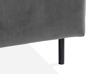 Teodin Hjørnesofa Large Fløyel - Lysegrå - Møbler - Sofaer - Hjørnesofaer