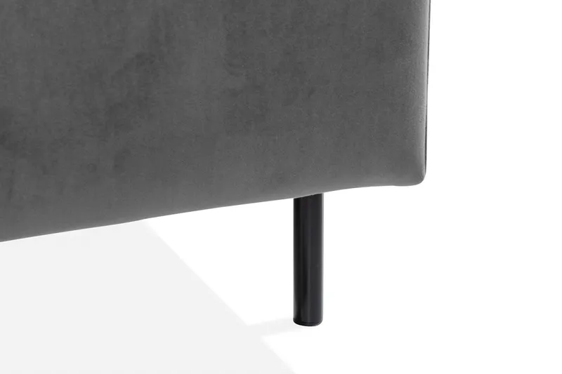 Teodin Hjørnesofa Large Fløyel - Lysegrå - Møbler - Sofaer - Hjørnesofaer