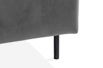 Teodin Hjørnesofa Large Fløyel - Lysegrå - Møbler - Sofaer - Hjørnesofaer