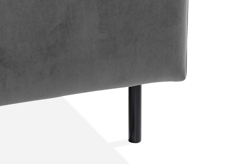 Teodin Hjørnesofa Large Fløyel - Lysegrå - Møbler - Sofaer - Hjørnesofaer