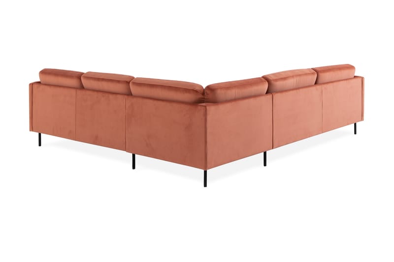 Teodin Hjørnesofa Large Fløyel - Rosa - Møbler - Sofaer - Hjørnesofaer