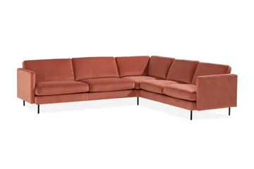 Teodin Hjørnesofa Large Fløyel - Rosa - Møbler - Sofaer - Hjørnesofaer