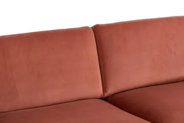 Teodin Hjørnesofa Large Fløyel - Rosa - Møbler - Sofaer - Hjørnesofaer