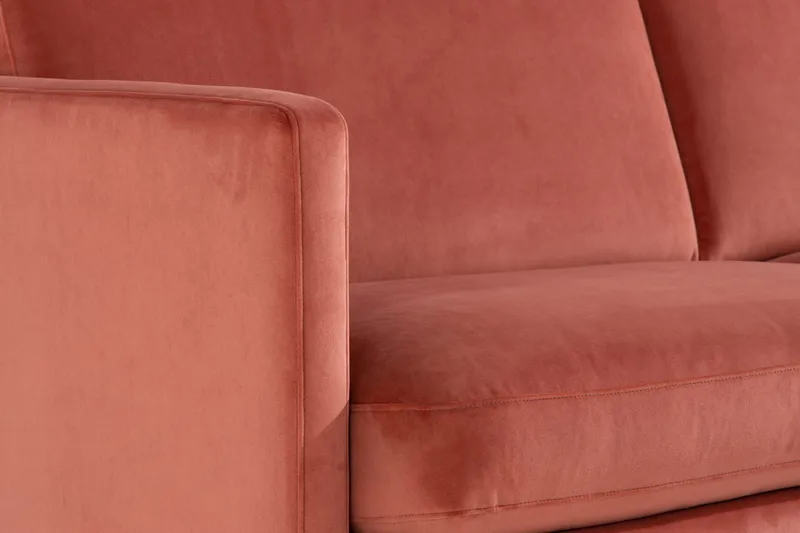 Teodin Hjørnesofa Large Fløyel - Rosa - Møbler - Sofaer - Hjørnesofaer