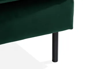 Teodin Hjørnesofa med Divan Høyre Fløyel - Grønn - Møbler - Sofaer - Hjørnesofaer - Hjørnesofa med divan