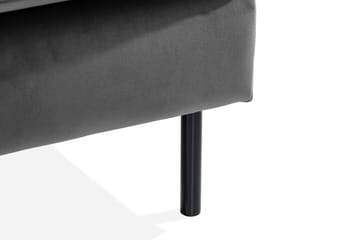 Teodin Hjørnesofa med Divan Høyre Fløyel - Lysegrå - Møbler - Sofaer - Hjørnesofaer - Hjørnesofa med divan