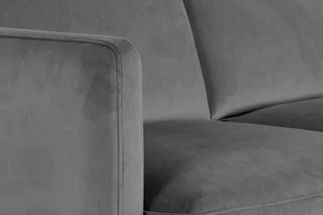 Teodin Hjørnesofa med Divan Høyre Fløyel - Lysegrå - Møbler - Sofaer - Hjørnesofaer - Hjørnesofa med divan