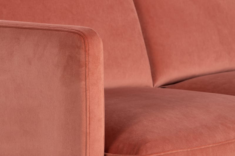 Teodin Hjørnesofa med Divan Høyre Fløyel - Rosa - Møbler - Sofaer - Hjørnesofaer - Hjørnesofa med divan
