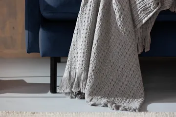 Teodin Hjørnesofa med Divan Venstre Fløyel - Blå - Møbler - Sofaer - Hjørnesofaer - Hjørnesofa med divan