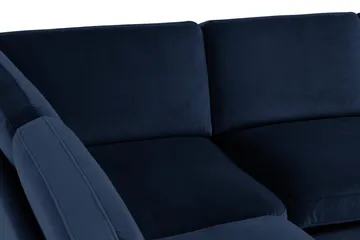 Teodin Hjørnesofa med Divan Venstre Fløyel - Blå - Møbler - Sofaer - Hjørnesofaer - Hjørnesofa med divan