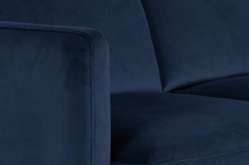 Teodin Hjørnesofa med Divan Venstre Fløyel - Blå - Møbler - Sofaer - Hjørnesofaer - Hjørnesofa med divan