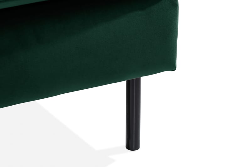 Teodin Hjørnesofa med Divan Venstre Fløyel - Grønn - Møbler - Sofaer - Hjørnesofaer - Hjørnesofa med divan