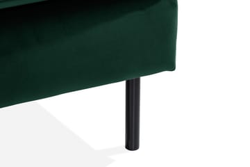 Teodin Hjørnesofa med Divan Venstre Fløyel - Grønn - Møbler - Sofaer - Hjørnesofaer - Hjørnesofa med divan