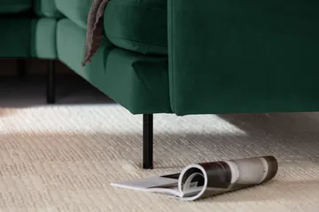 Teodin Hjørnesofa med Divan Venstre Fløyel - Grønn - Møbler - Sofaer - Hjørnesofaer - Hjørnesofa med divan