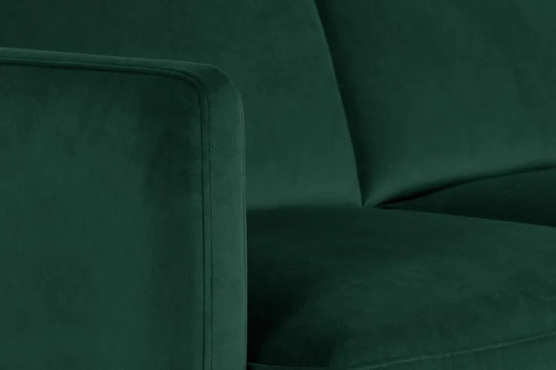 Teodin Hjørnesofa med Divan Venstre Fløyel - Grønn - Møbler - Sofaer - Hjørnesofaer - Hjørnesofa med divan