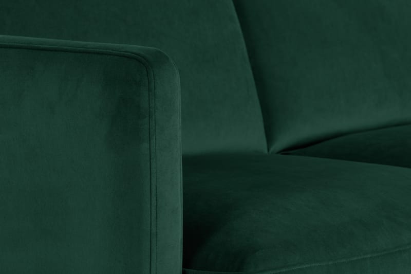 Teodin Hjørnesofa med Divan Venstre Fløyel - Grønn - Møbler - Sofaer - Hjørnesofaer - Hjørnesofa med divan