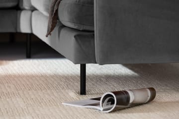 Teodin Hjørnesofa med Divan Venstre Fløyel - Lysegrå - Møbler - Sofaer - Hjørnesofaer - Hjørnesofa med divan