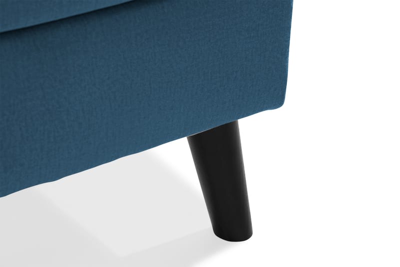 Trend 5-seters Høyrevendt L-formet Hjørnesofa med Divan i Fløyel - Blå - Møbler - Sofaer - Hjørnesofaer - Hjørnesofa med divan