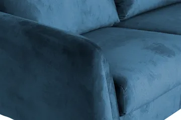 Trend 5-seters Høyrevendt L-formet Hjørnesofa med Divan i Fløyel - Blå - Møbler - Sofaer - Hjørnesofaer - Hjørnesofa med divan