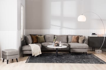 Trend 5-seters Høyrevendt L-formet Hjørnesofa med Divan i Fløyel - Brun - Møbler - Sofaer - Hjørnesofaer - Hjørnesofa med divan