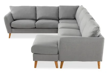 Trend 5-seters Høyrevendt U-formet Hjørnesofa med Divan i Stoff - Grå - Møbler - Sofaer - Hjørnesofaer - Hjørnesofa med divan