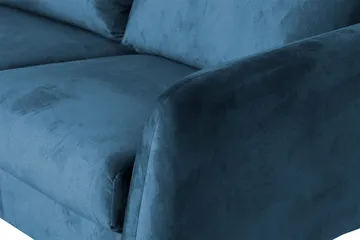 Trend 5-seters Venstrevendt U-formet Hjørnesofa med Divan i Fløyel - Blå - Møbler - Sofaer - Hjørnesofaer - Hjørnesofa med divan