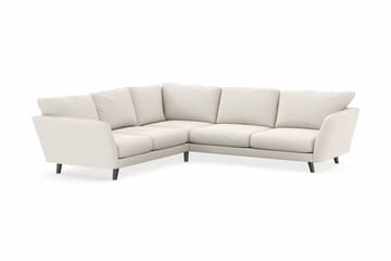 Trend Lyx 6-seters Vendbar L-formet Hjørnesofa i Fløyel - Kremhvit - Møbler - Sofaer - Hjørnesofaer
