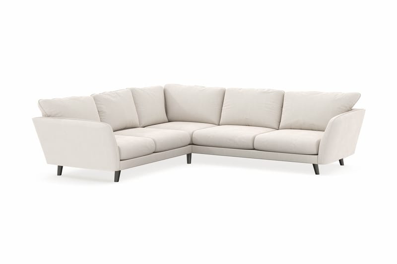 Trend Lyx 6-seters Vendbar L-formet Hjørnesofa i Fløyel - Kremhvit - Møbler - Sofaer - Hjørnesofaer