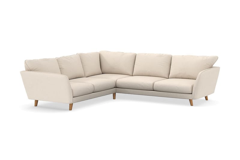 Trend Lyx 6-seters Vendbar L-formet Hjørnesofa i Manchester - Beige - Møbler - Sofaer - Hjørnesofaer