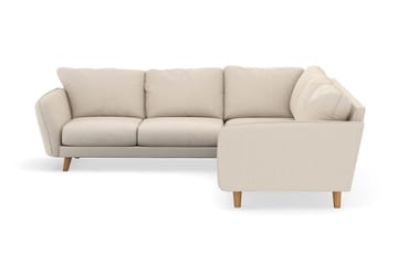 Trend Lyx 6-seters Vendbar L-formet Hjørnesofa i Manchester - Beige - Møbler - Sofaer - Hjørnesofaer