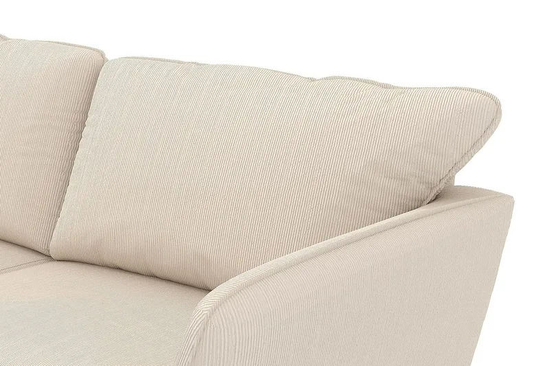 Trend Lyx 6-seters Vendbar L-formet Hjørnesofa i Manchester - Beige - Møbler - Sofaer - Hjørnesofaer