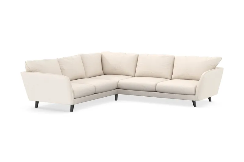 Trend Lyx 6-seters Vendbar L-formet Hjørnesofa i Manchester - Beige - Møbler - Sofaer - Hjørnesofaer