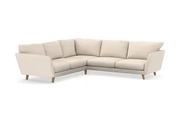 Trend Lyx 6-seters Vendbar L-formet Hjørnesofa i Manchester - Beige - Møbler - Sofaer - Hjørnesofaer