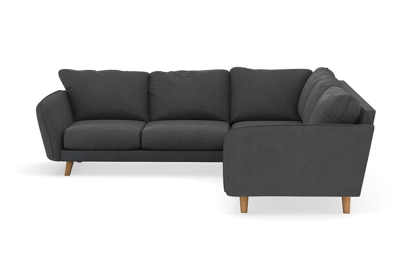 Trend Lyx 6-seters Vendbar L-formet Hjørnesofa i Manchester - Mørk grå - Møbler - Sofaer - Hjørnesofaer