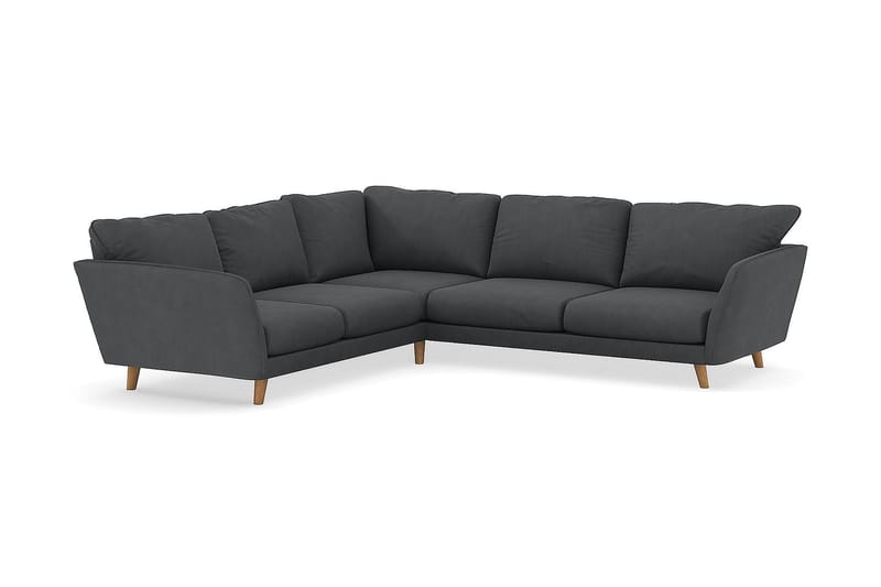 Trend Lyx 6-seters Vendbar L-formet Hjørnesofa i Manchester - Mørk grå - Møbler - Sofaer - Hjørnesofaer