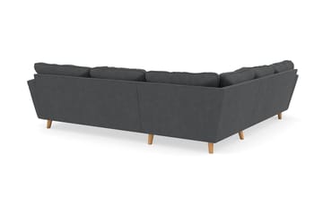 Trend Lyx 6-seters Vendbar L-formet Hjørnesofa i Manchester - Mørk grå - Møbler - Sofaer - Hjørnesofaer