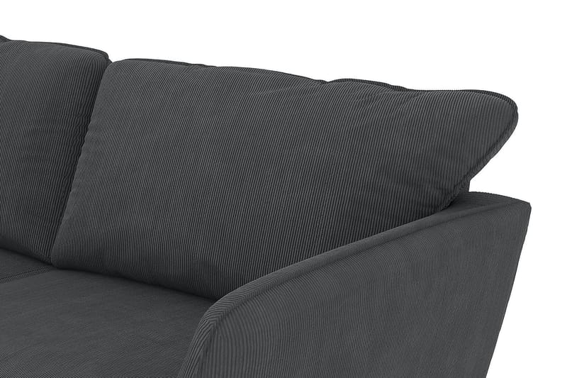 Trend Lyx 6-seters Vendbar L-formet Hjørnesofa i Manchester - Mørk grå - Møbler - Sofaer - Hjørnesofaer