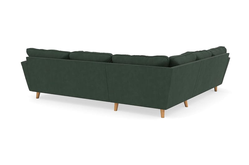 Trend Lyx 6-seters Vendbar L-formet Hjørnesofa i Manchester - Mørkegrønn - Møbler - Sofaer - Hjørnesofaer