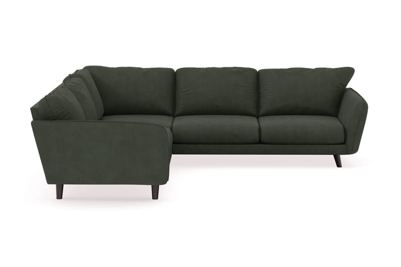 Trend Lyx 6-seters Vendbar L-formet Hjørnesofa i Manchester - Mørkegrønn - Møbler - Sofaer - Hjørnesofaer