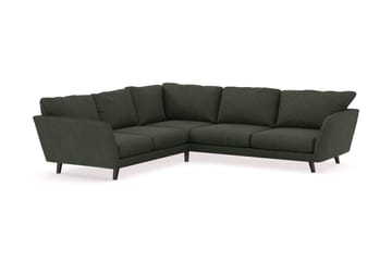 Trend Lyx 6-seters Vendbar L-formet Hjørnesofa i Manchester - Mørkegrønn - Møbler - Sofaer - Hjørnesofaer